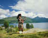 872662 GB: Piper at Loch Lomond